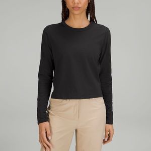 Lululemon Black Cotton Blend Long Sleeve